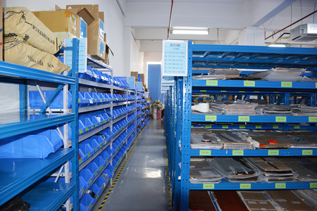 Warehouse shelves